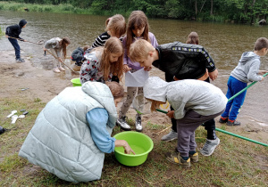 Dzieci podczas zajęć ekologicznych