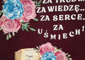 tablica z życzeniami z okazji DEN