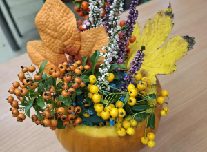 jesienna kompozycja z dyni