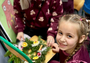 wieniec bozonarodzeniowy wykonany przez uczennicę