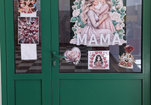 plakat przedstawiający matkę i dziecko