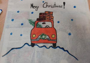 ekologiczna torba z rysunkiem świątecznym